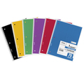 Mead Spiral 1 Subject Notebook, Wide Ruled, 70 Sheets Per Book, PK6, Color: Asssorted MEA05510